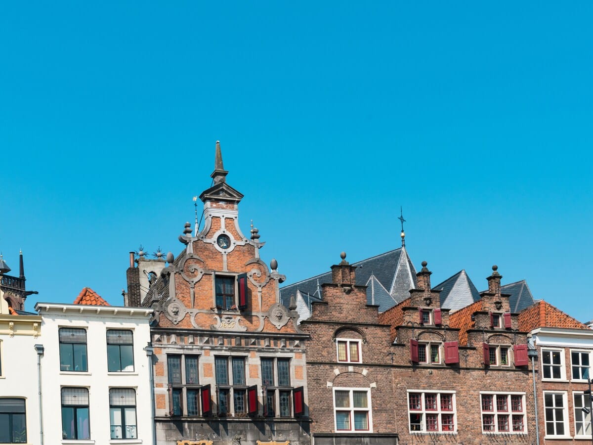 Historische Häuser in der Innenstadt von Nijmegen